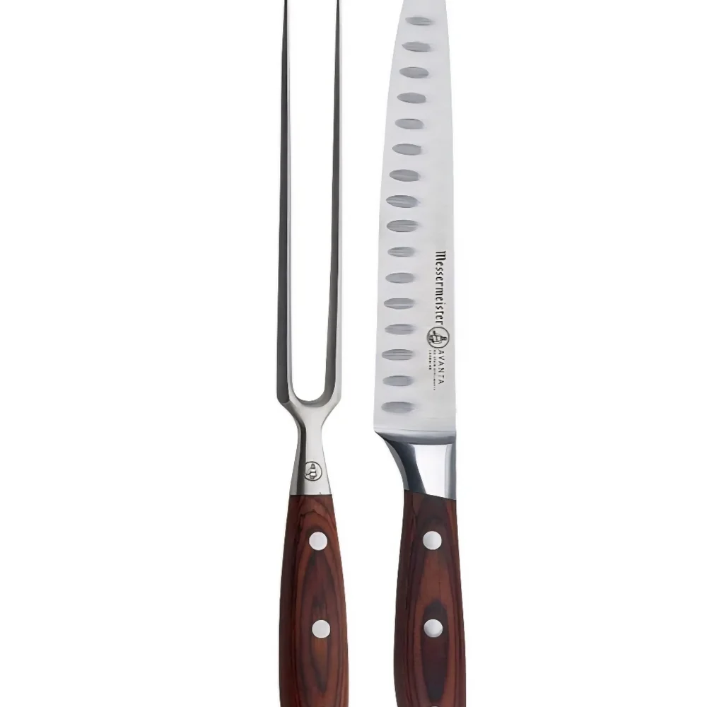 Messermeister Avanta 2-Piece Kullenschliff Carving Set, Pakkawood Handles - L800